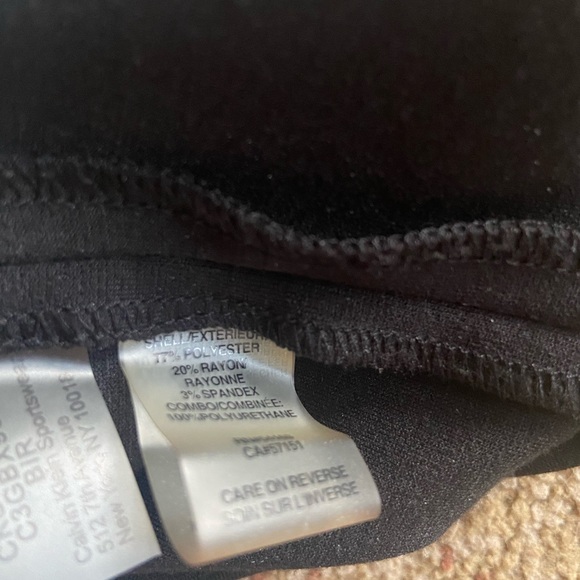 Black and White Dress with Leather Detail - Picture 3 of 4